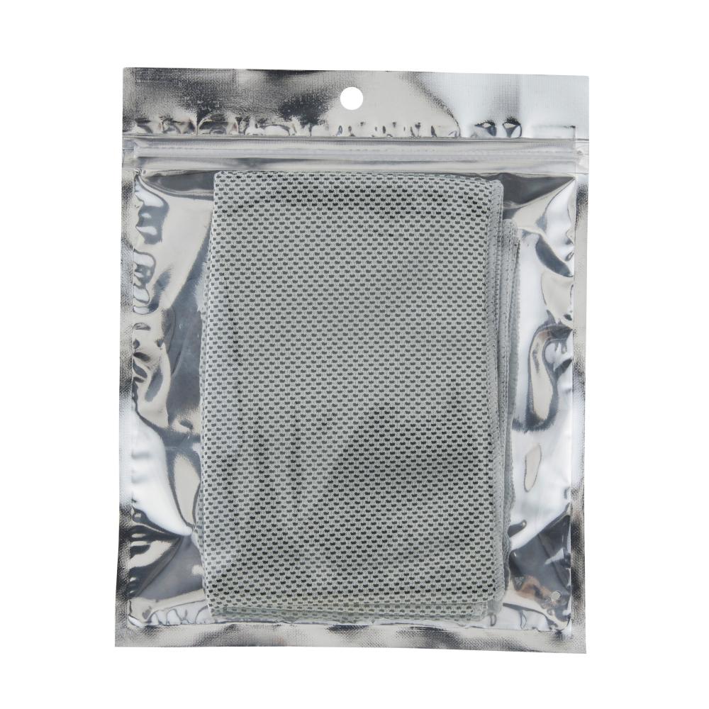 涼感タオル１枚　袋入りイメージ　グレー