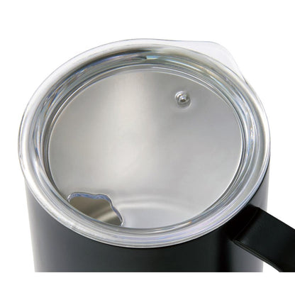 蓋付き真空ステンレスマグカップ４００ｍｌ　フタ部分アップ　グレー