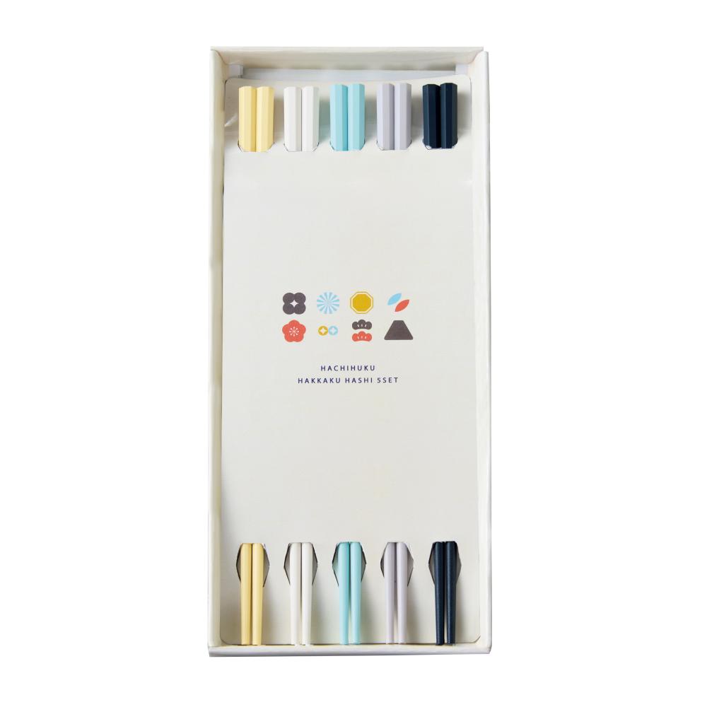 はちふく　八角箸五膳セット