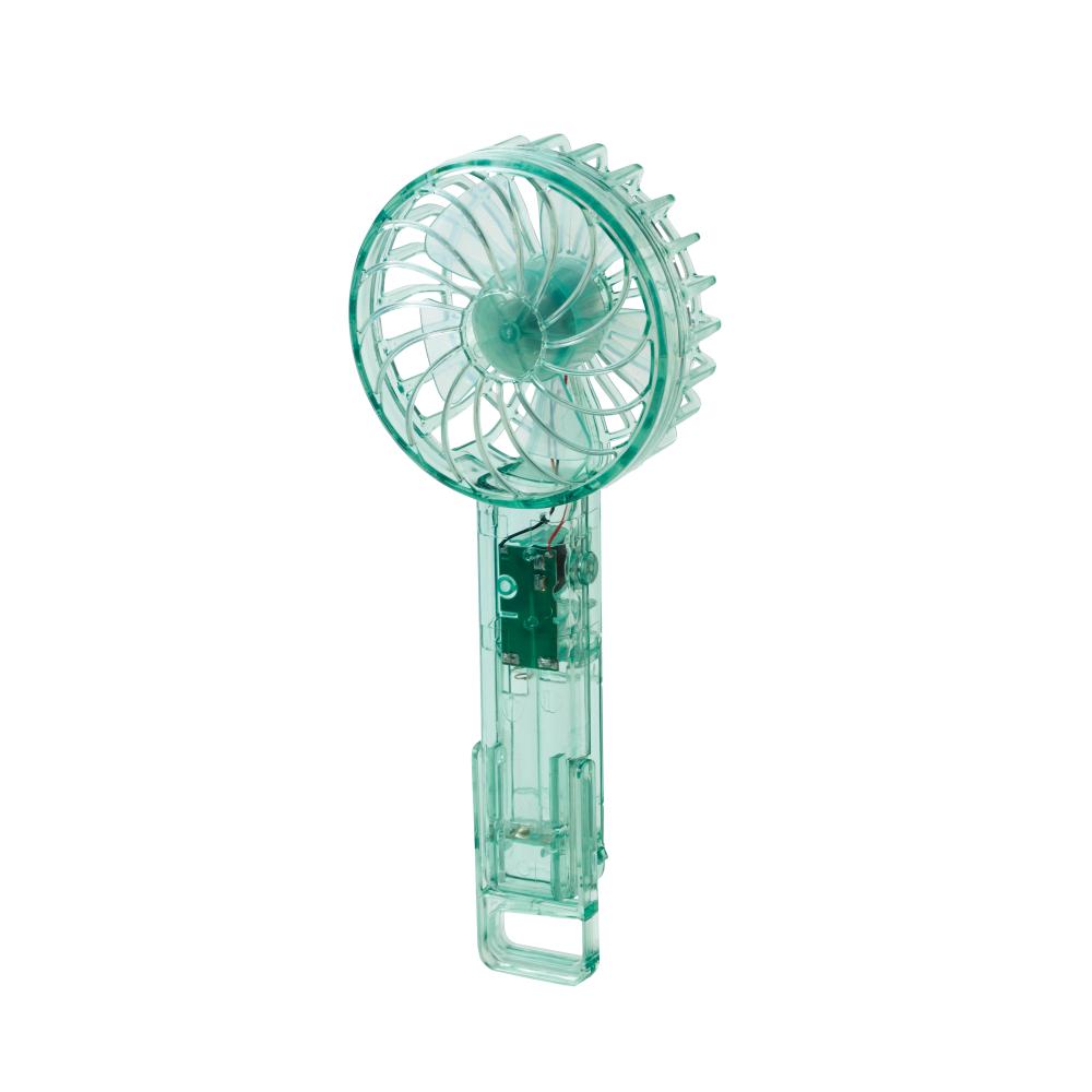 クリアハンディファン　１個　グリーン　斜め