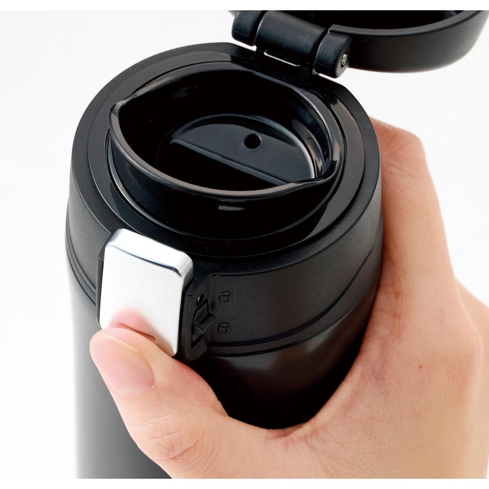ワンプッシュ真空ステンレスボトル４５０ｍｌ　飲み口アップ