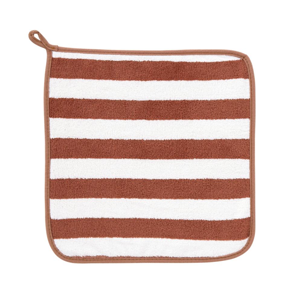 ふんわりストライプ　ウォッシュタオル　全体