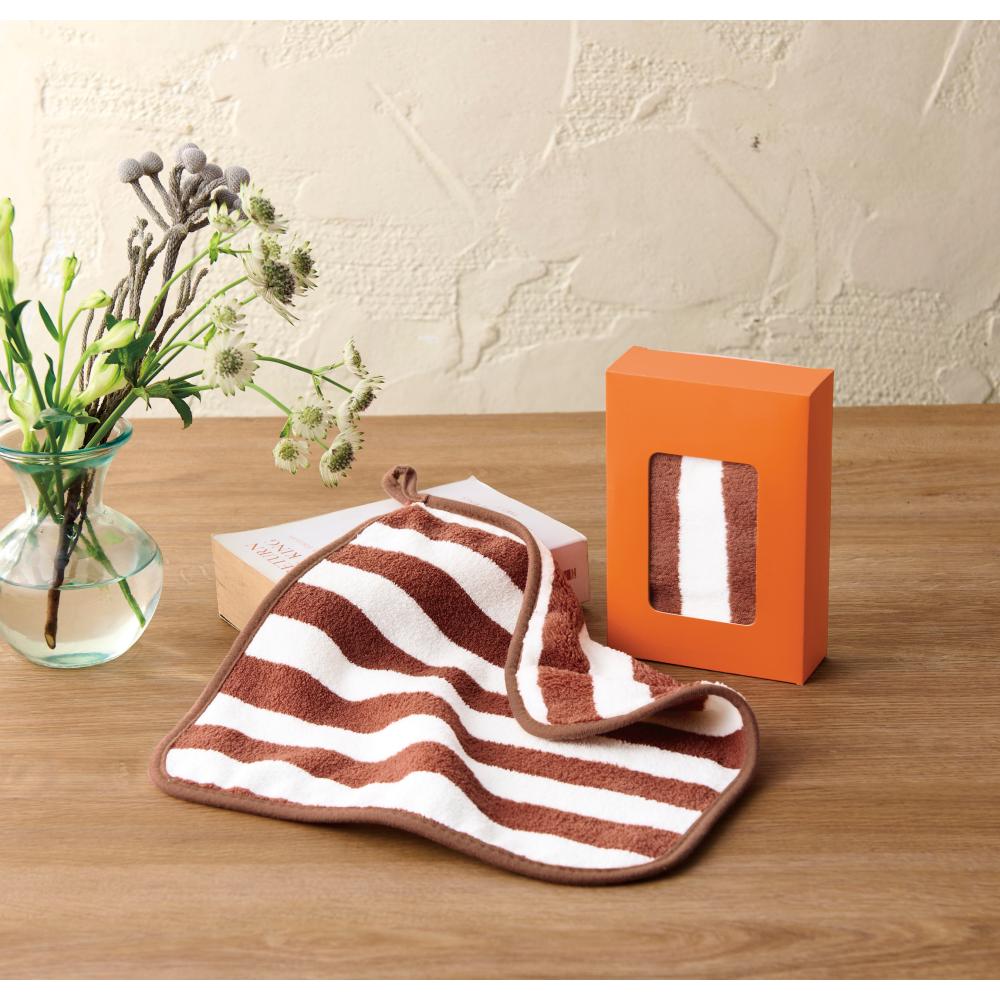 ふんわりストライプ　ウォッシュタオル　ディスプレイイメージ