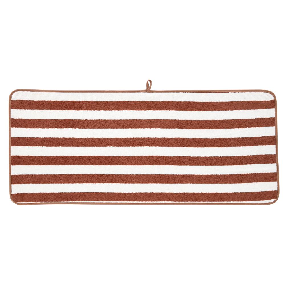 ふんわりストライプ　フェイス＆ハンドタオル　フェイスタオル　レッド