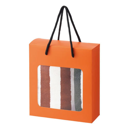 ふんわりストライプ　フェイス＆ハンドタオル　パッケージイメージ