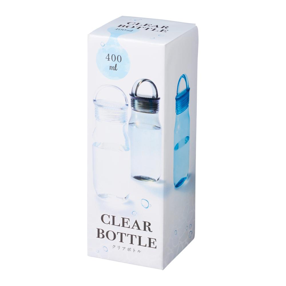 クリアボトル４００ｍｌ１本　パッケージ　斜め