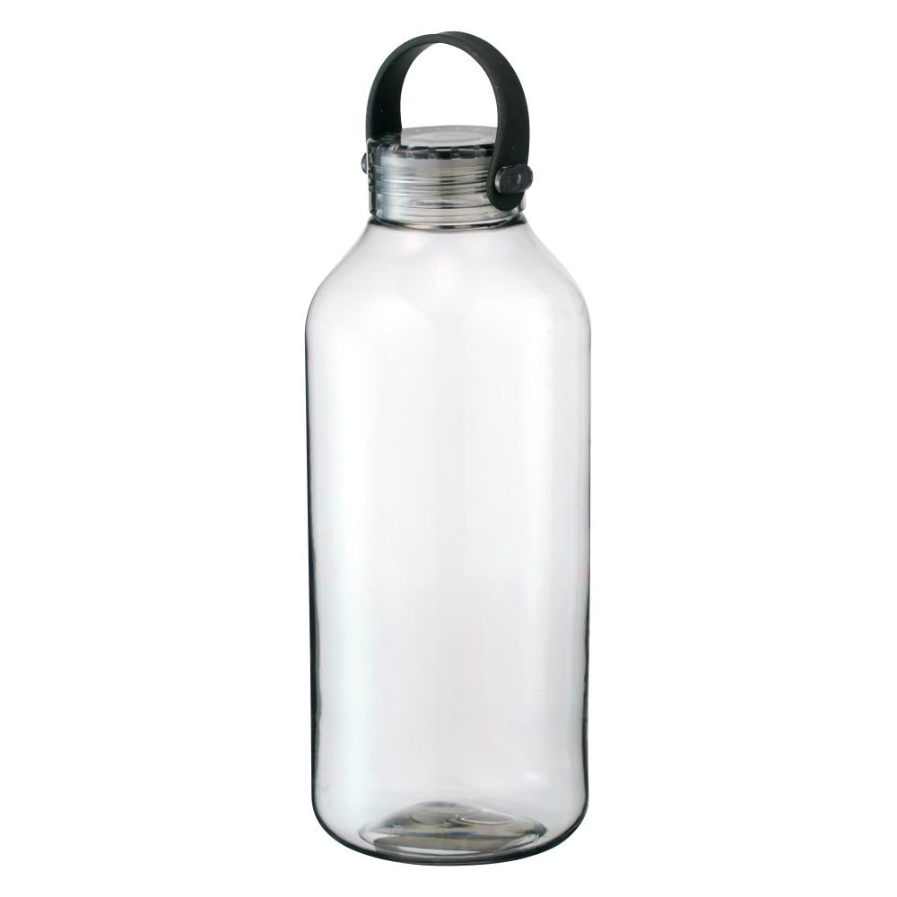 ハンドル付きドリンクボトル１１００ｍｌ１本　ブラック　斜め
