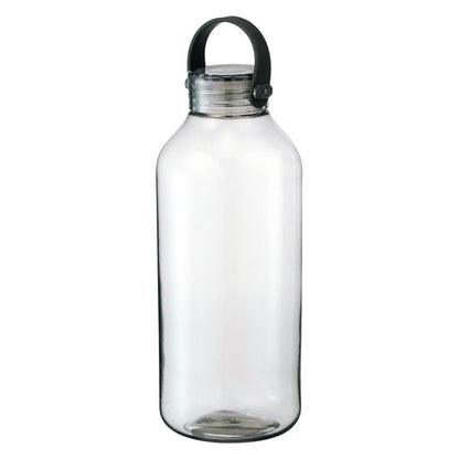 ハンドル付きドリンクボトル１１００ｍｌ１本　ブラック　斜め