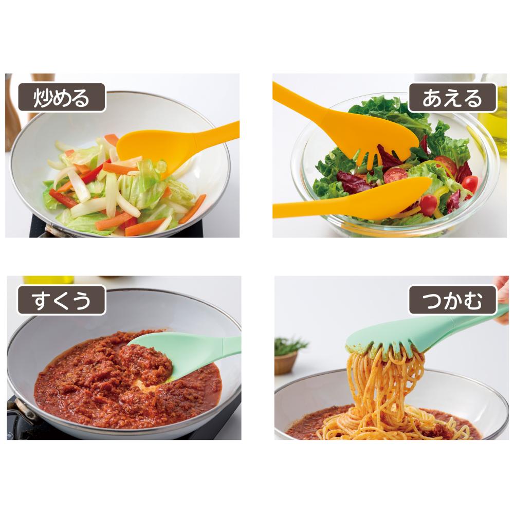 ＩＲＯＣＡ　４ｉｎ１マルチトング　１個　それぞれの使用イメージ