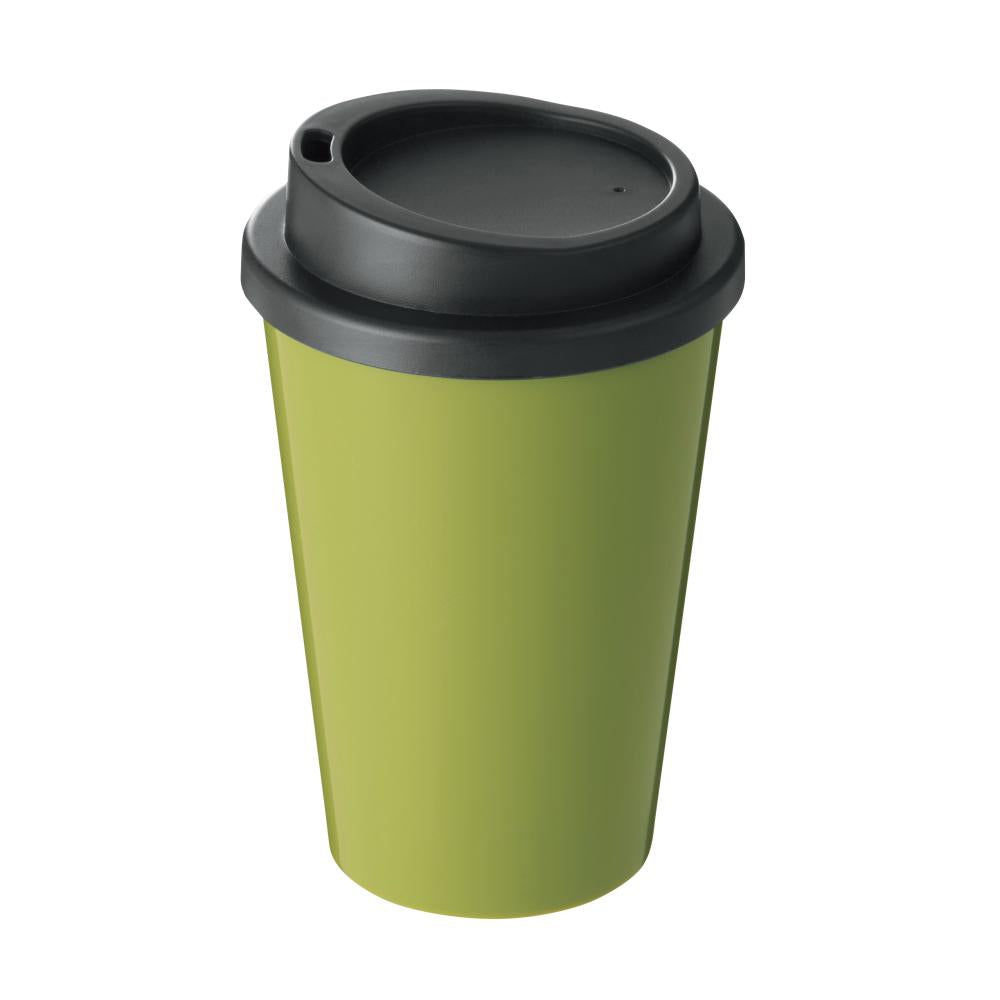 二重構造カフェタンブラー１個　全体アップ　グリーン