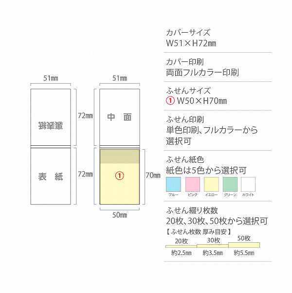森林認証表紙カバー付ふせん5101