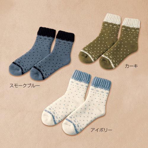 スノードット 裏起毛あったかソックス　３種アソート
