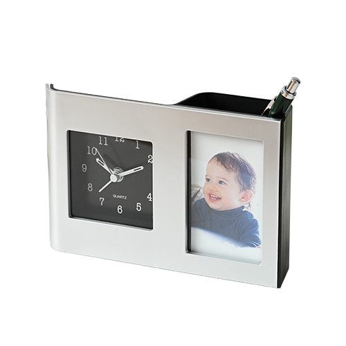 フォト＆ペンスタンドクロック