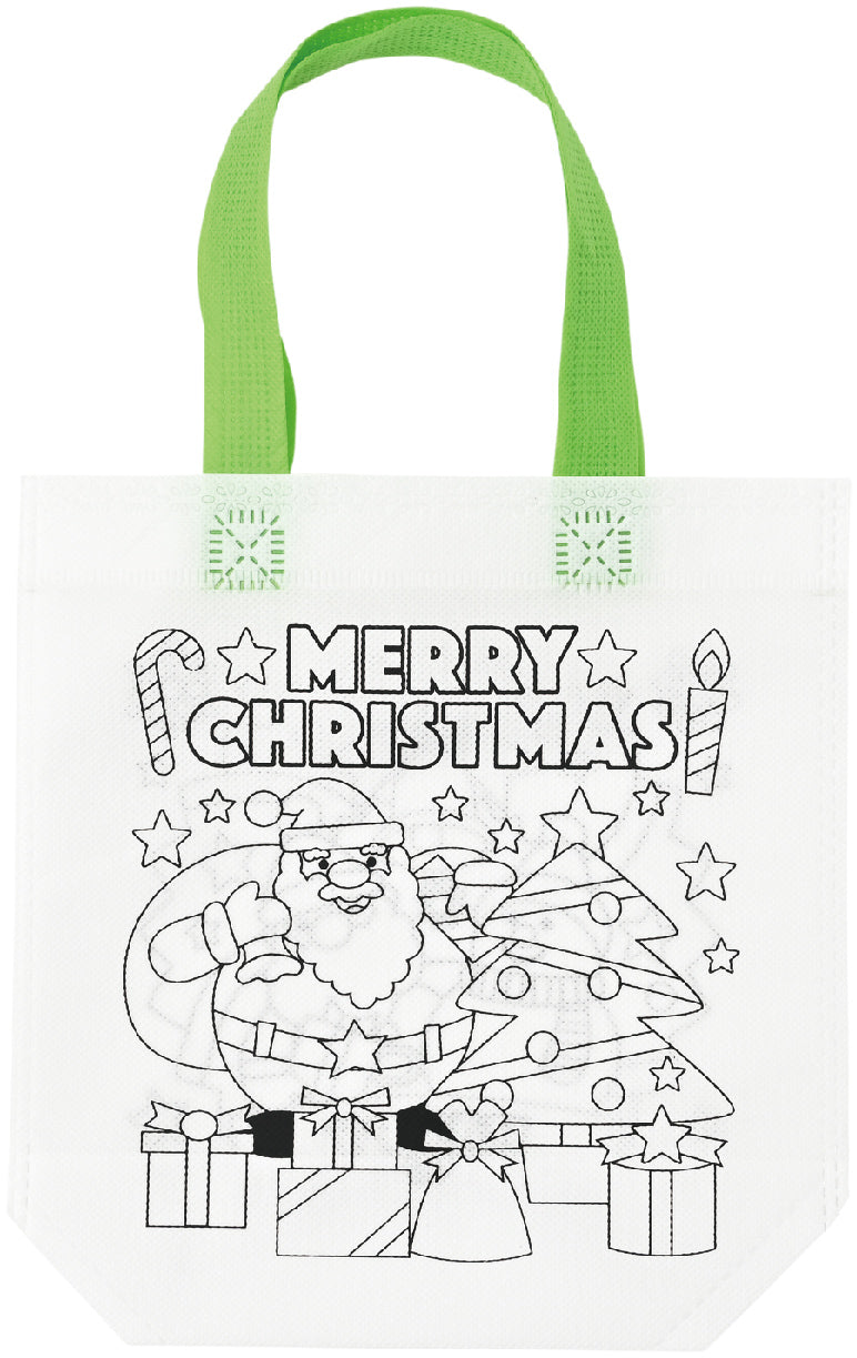 クリスマスぬりえトートバッグ