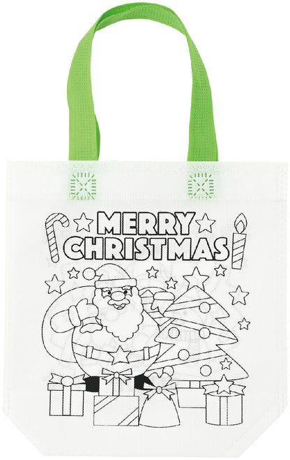 クリスマスぬりえトートバッグ