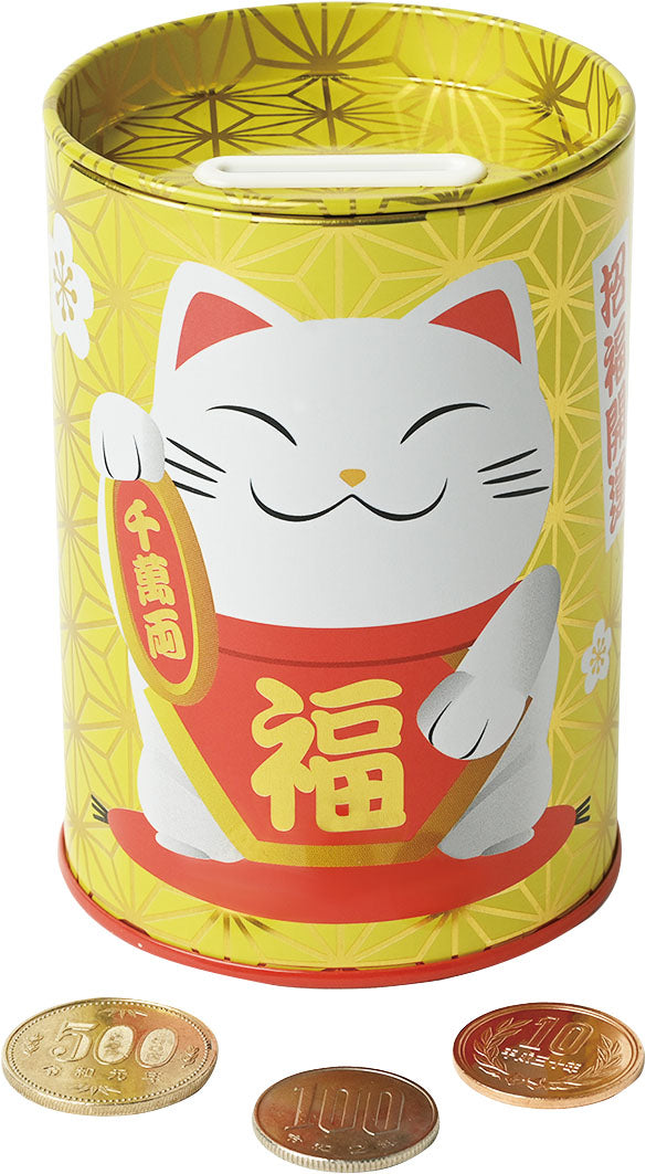 ペン立て缶貯金箱＜まねき猫＞