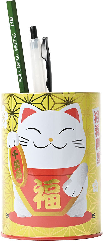 ペン立て缶貯金箱＜まねき猫＞