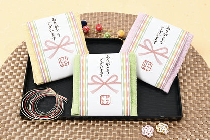 「ありがとうございます」花結びハンドタオル