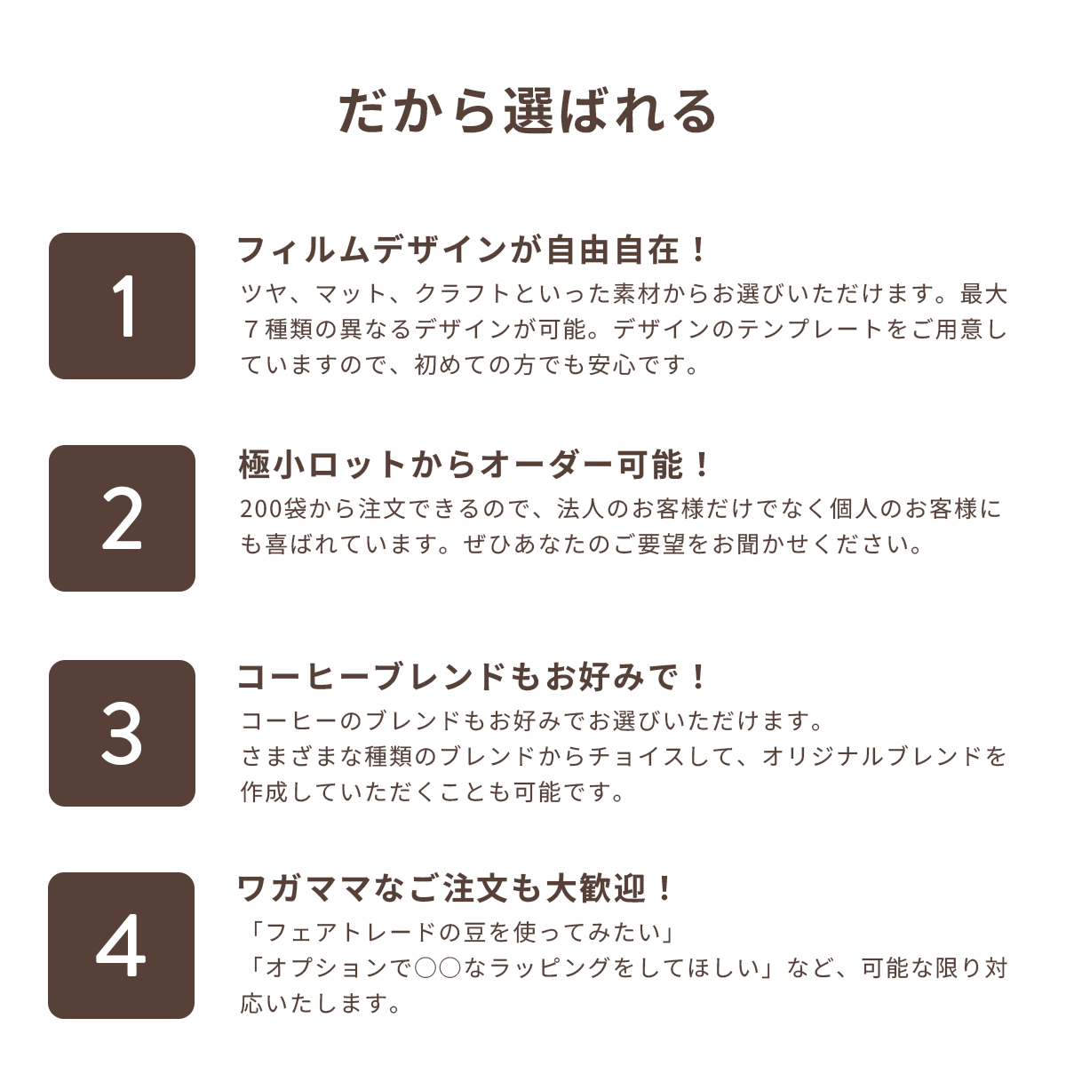 フルカラー対応!オリジナルドリップコーヒーが選ばれる理由４つ