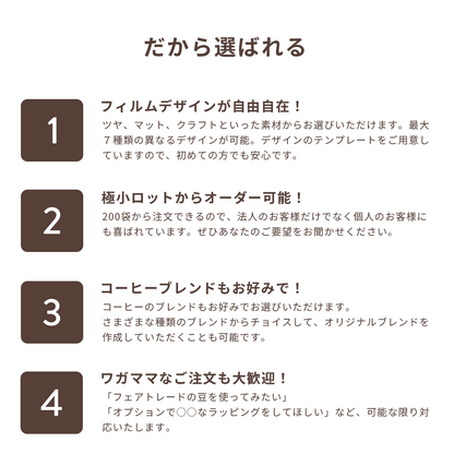 フルカラー対応!オリジナルドリップコーヒーが選ばれる理由４つ