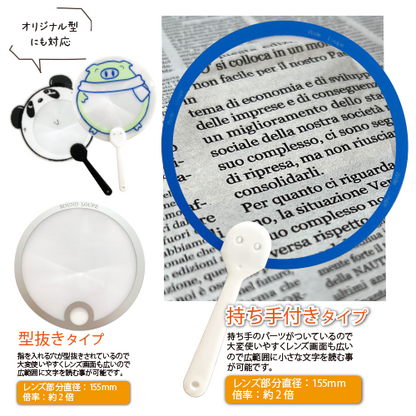 うちわ型レンズ