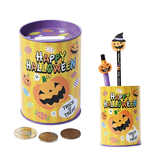 ペン立て缶貯金箱＜ハロウィン＞