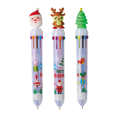クリスマス10色カラーボールペン