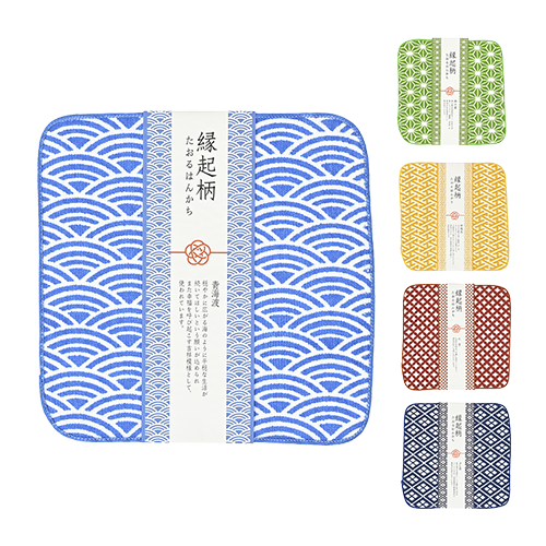 縁起柄たおるはんかち 5色展開