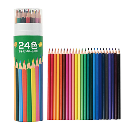 ＜木を使わない＞色鉛筆24色セット