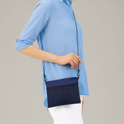 2WAYサコッシュ＆エコバッグ（メッシュポケット付き）【色指定可】サコッシュ使用イメージ