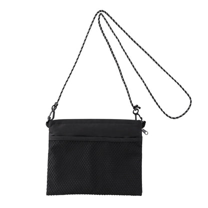 2WAYサコッシュ＆エコバッグ（メッシュポケット付き）【色指定可】　ブラック