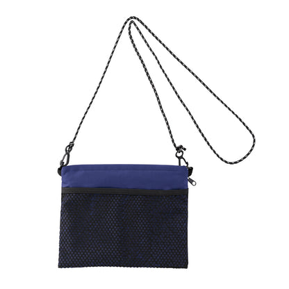 2WAYサコッシュ＆エコバッグ（メッシュポケット付き）【色指定可】　ネイビー