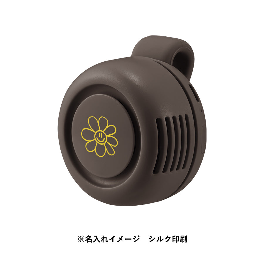 360度回転クリップファン　名入れイメージ　シルク印刷