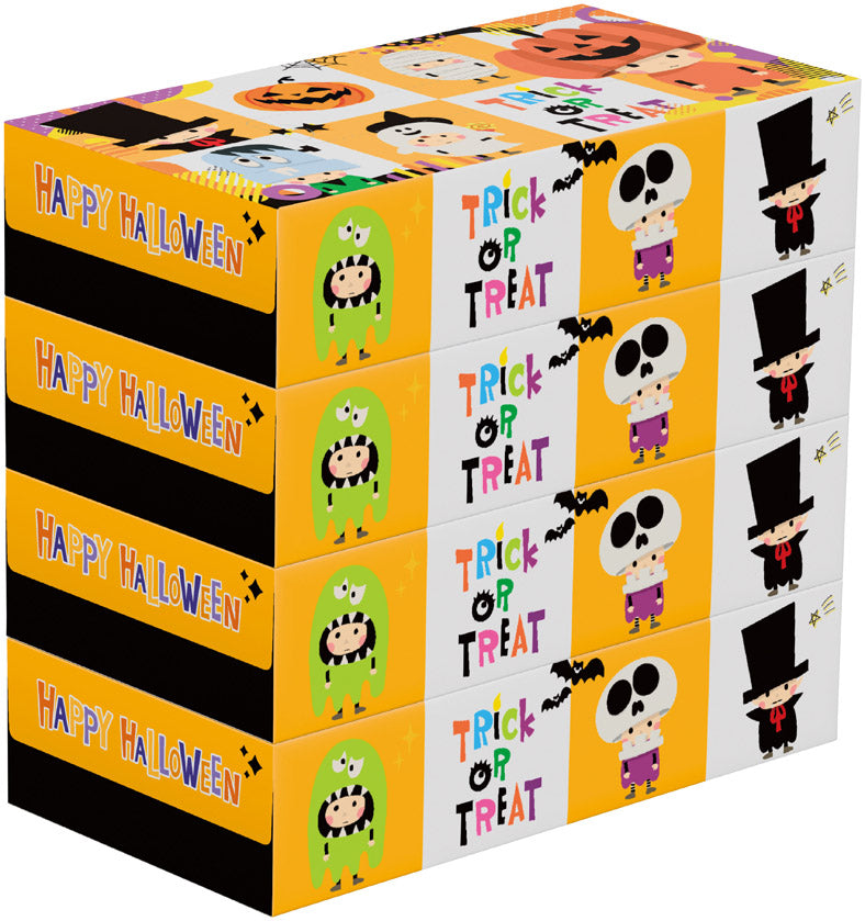 ハッピーハロウィンBOXティッシュ100W5個組