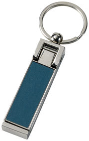 バッグハンガーになるスマホスタンド　全体斜め　ブルー