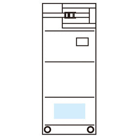 ガジェットポケット付 携帯ソーラーパネル　名入れ箇所イメージ