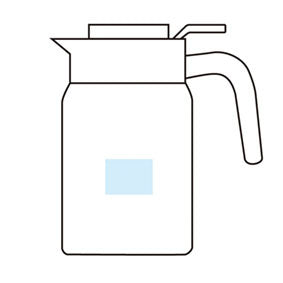 真空保冷温ポット1.0L 名入れ箇所イメージ　中央