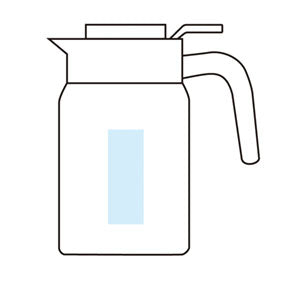 真空保冷温ポット1.0L 　名入れ箇所イメージ　縦長
