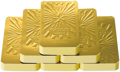 ゴージャススター ゴールドバーメモを積み上げた写真