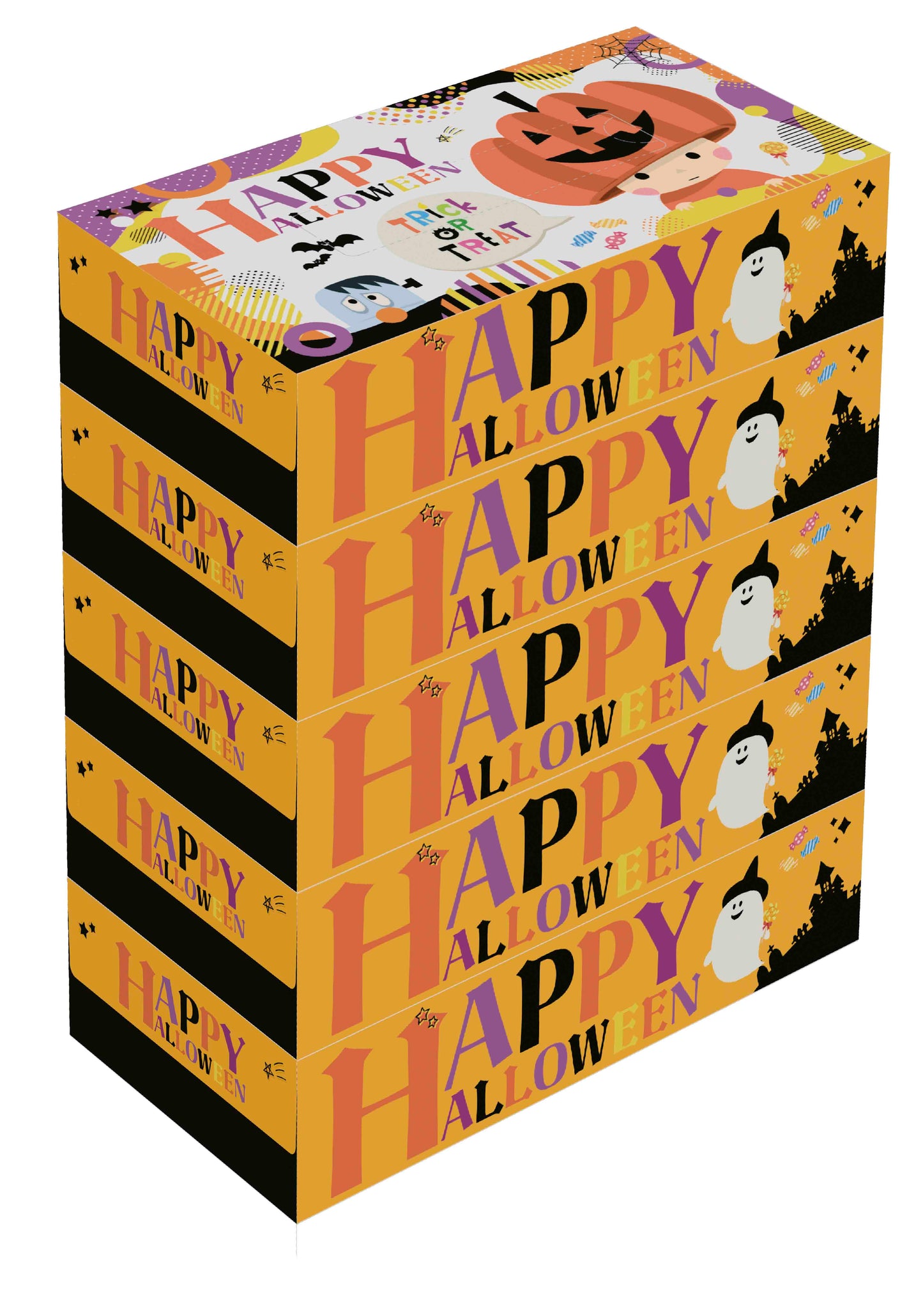 ハッピーハロウィンＢＯＸティッシュ　５個組