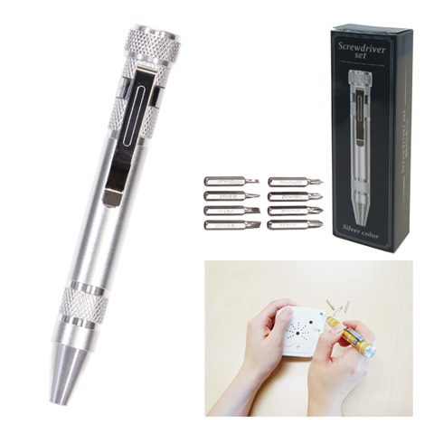 銀色の工具ペン