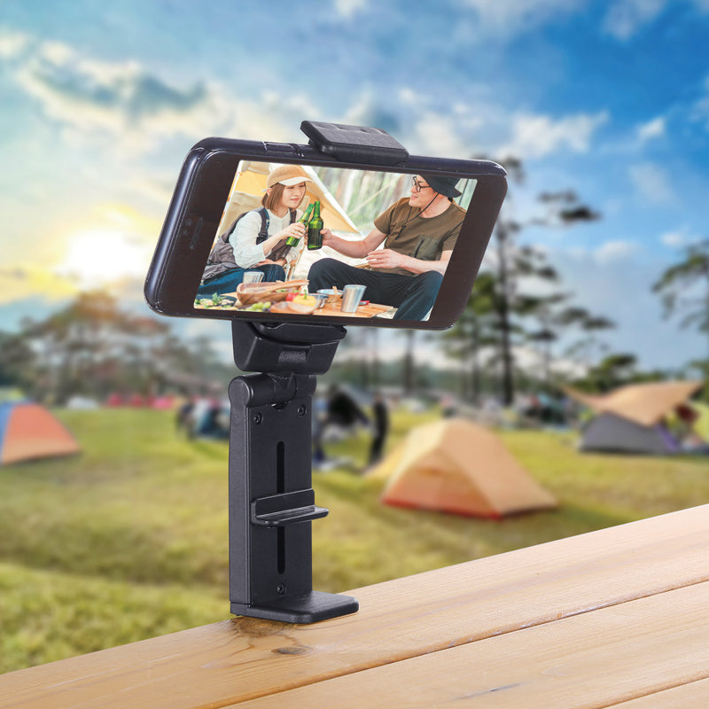 挟んで使えるマルチスマホスタンド