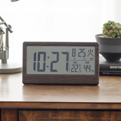 温湿度表示付き電波時計　全体