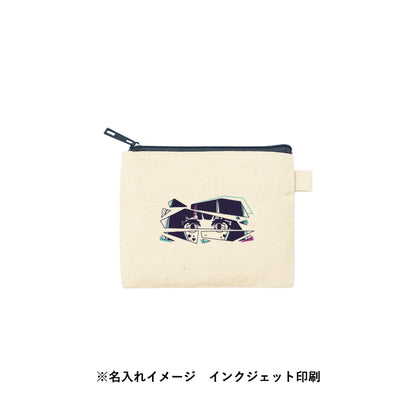 カラーファスナーキャンバスフラットポーチ（SS）