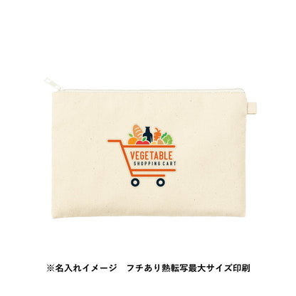 カラーファスナーキャンバスフラットポーチ（M）