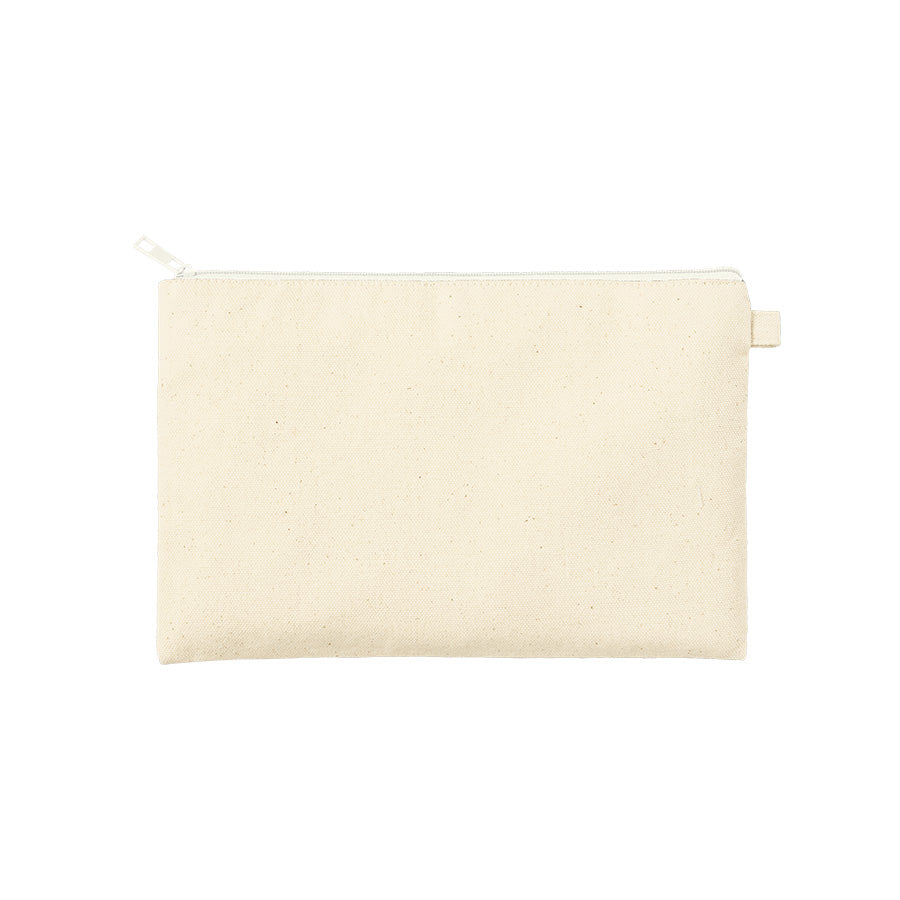 カラーファスナーキャンバスフラットポーチ（M）