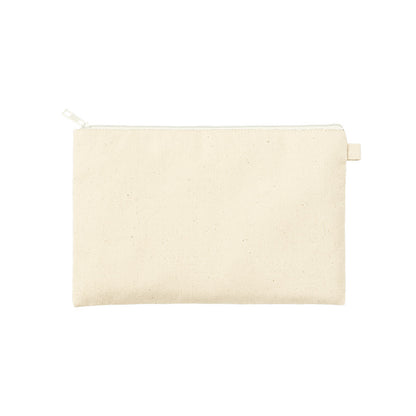 カラーファスナーキャンバスフラットポーチ（M）