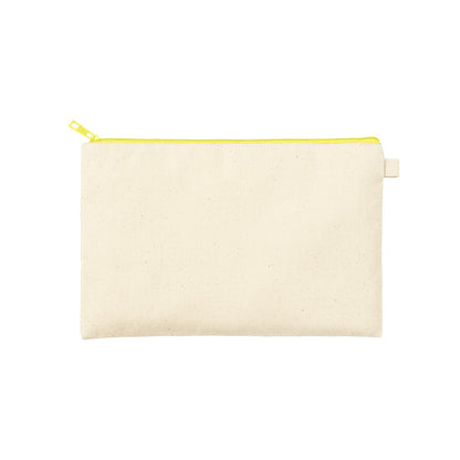 カラーファスナーキャンバスフラットポーチ（M）
