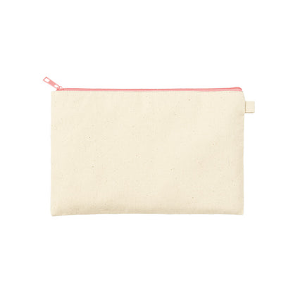 カラーファスナーキャンバスフラットポーチ（M）