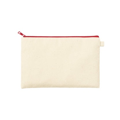 カラーファスナーキャンバスフラットポーチ（M）